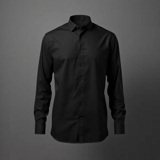 Camisa social preta de manga longa, elegante e versátil.